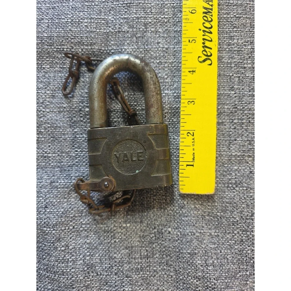 Vintage Brass Locks No Keys 3 Locks Retaining Chain Super Pin Tumbler
